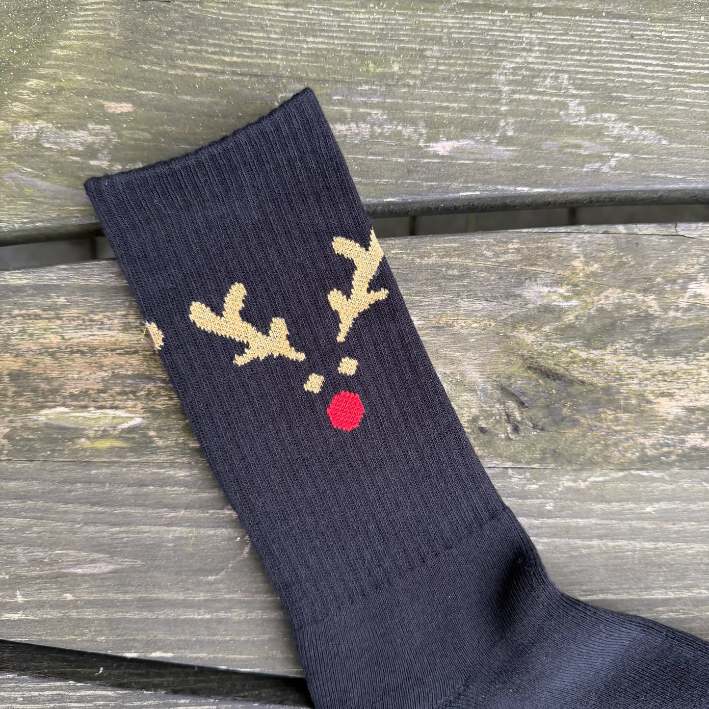 Socken "Weihnachtself" Schwarz