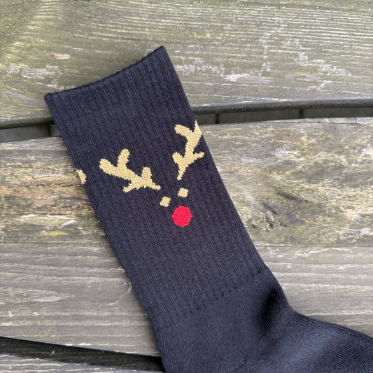 Socken "Weihnachtself" Schwarz
