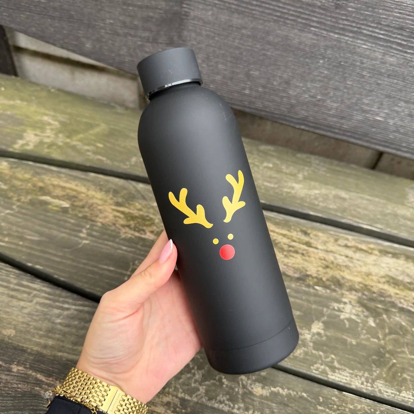 Thermoflasche "Weihnachtselch"