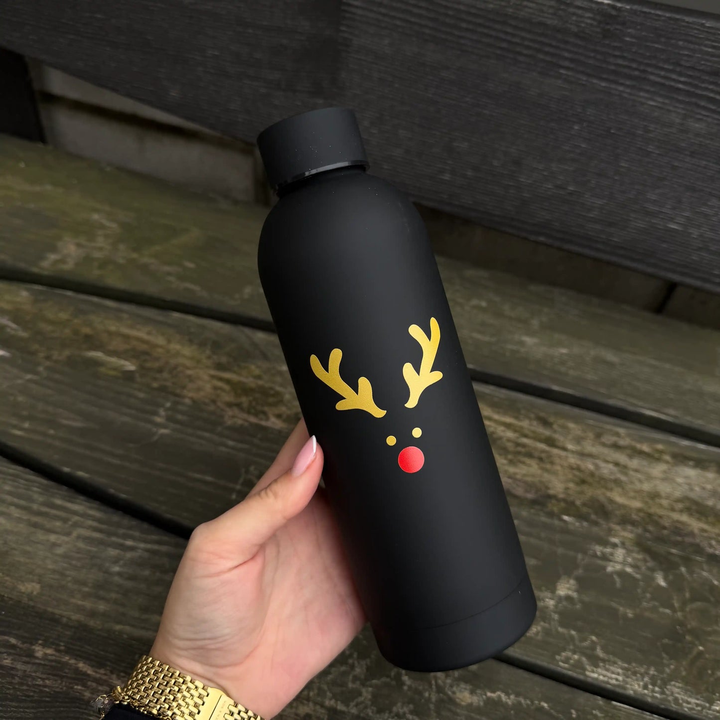 Thermoflasche "Weihnachtselch"