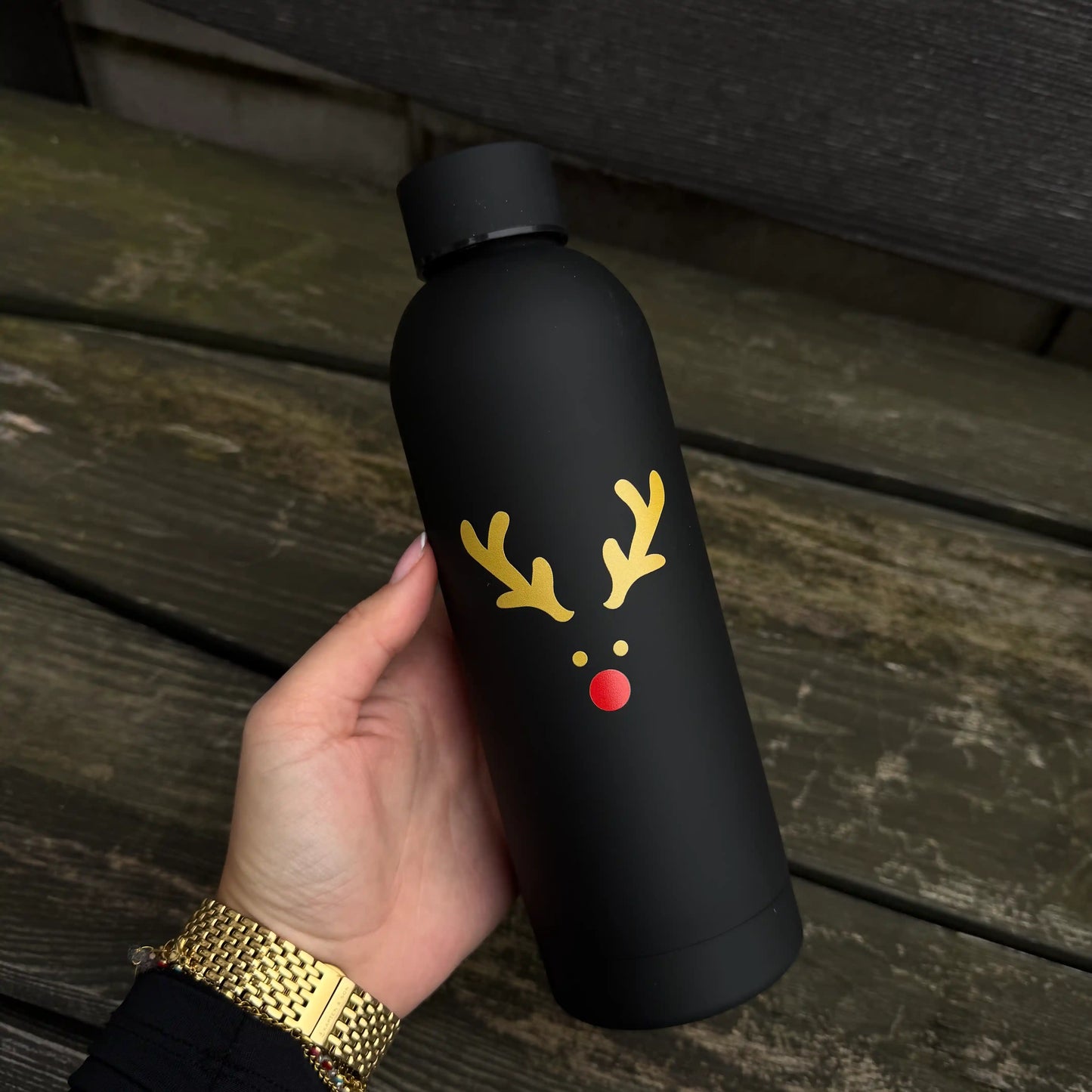 Thermoflasche "Weihnachtselch"