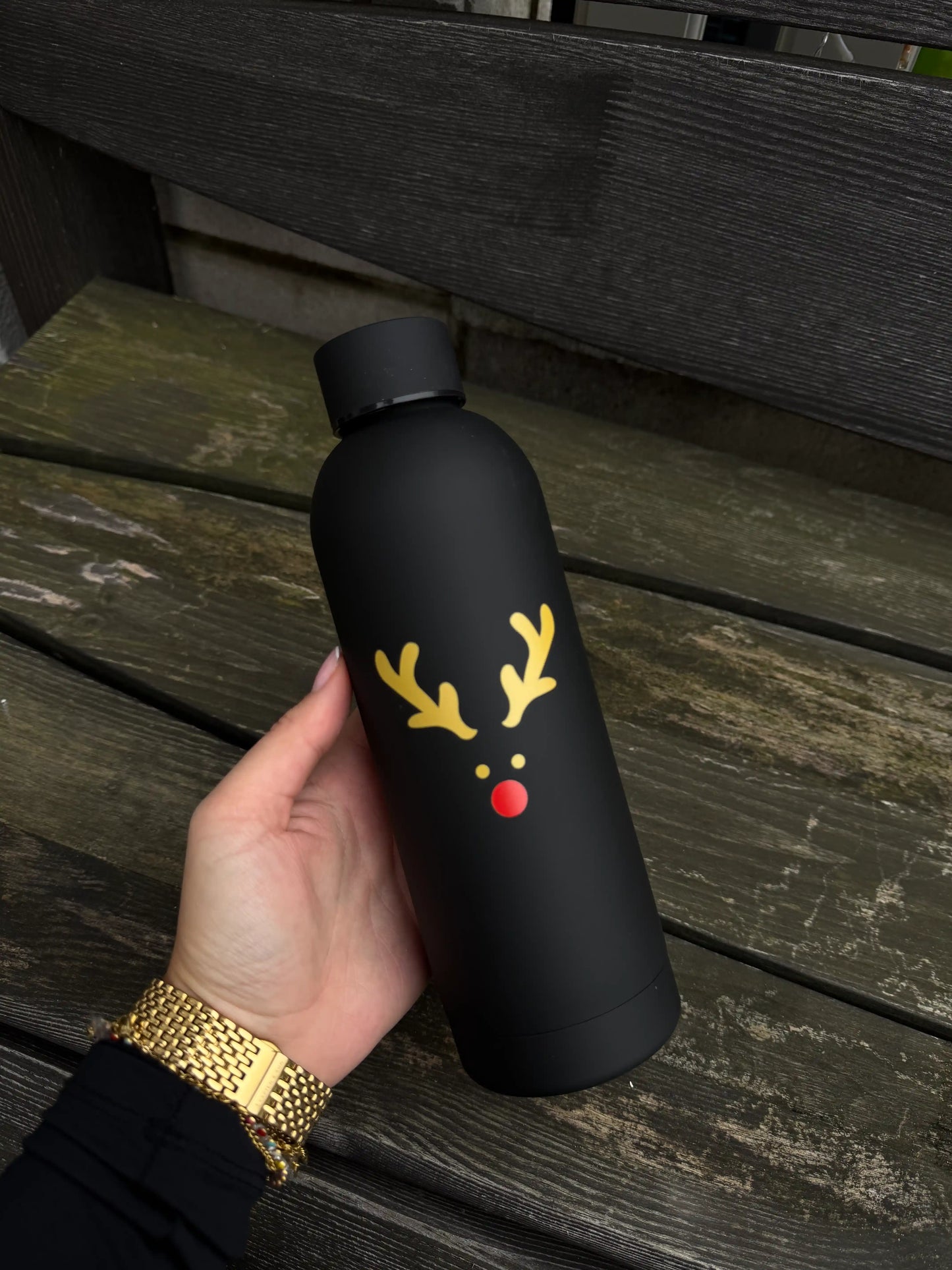 Thermoflasche "Weihnachtselch"