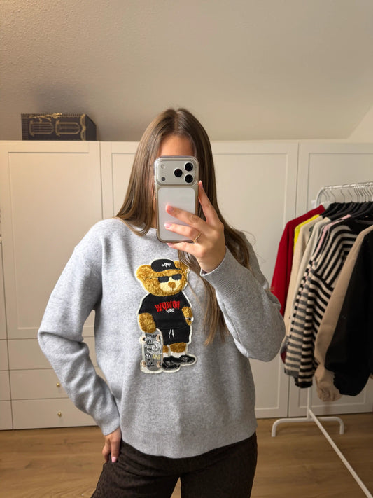 Pullover "Cool-Teddy" Grau