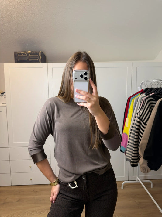 Langarmshirt "Sleeve" Braun