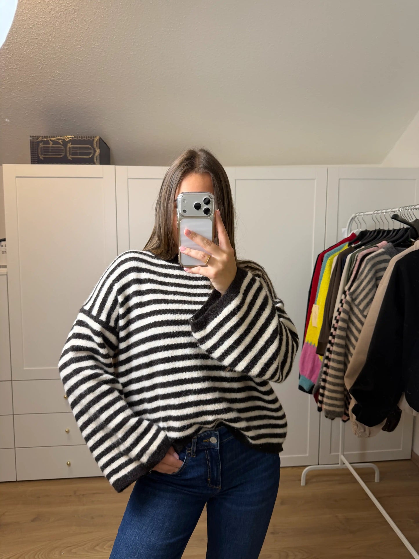 Pullover "Cozy Stripe" Schokobraun