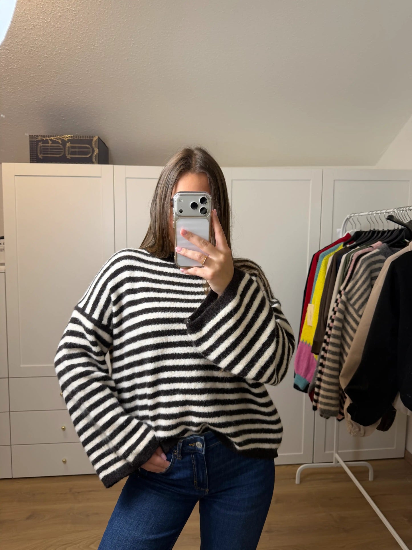 Pullover "Cozy Stripe" Schokobraun
