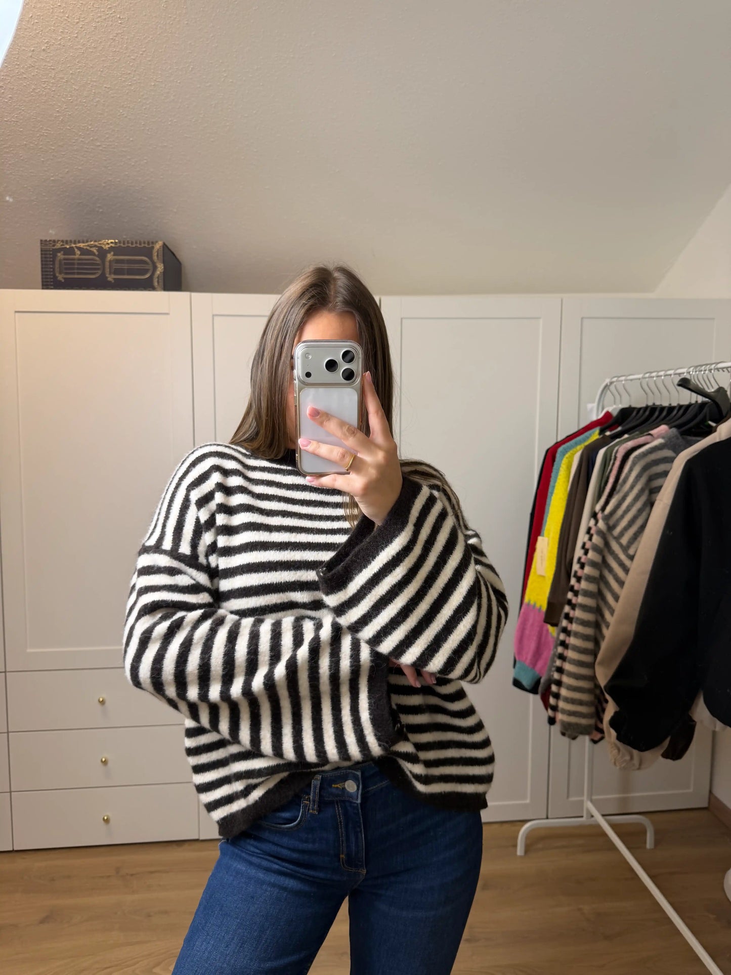 Pullover "Cozy Stripe" Schokobraun