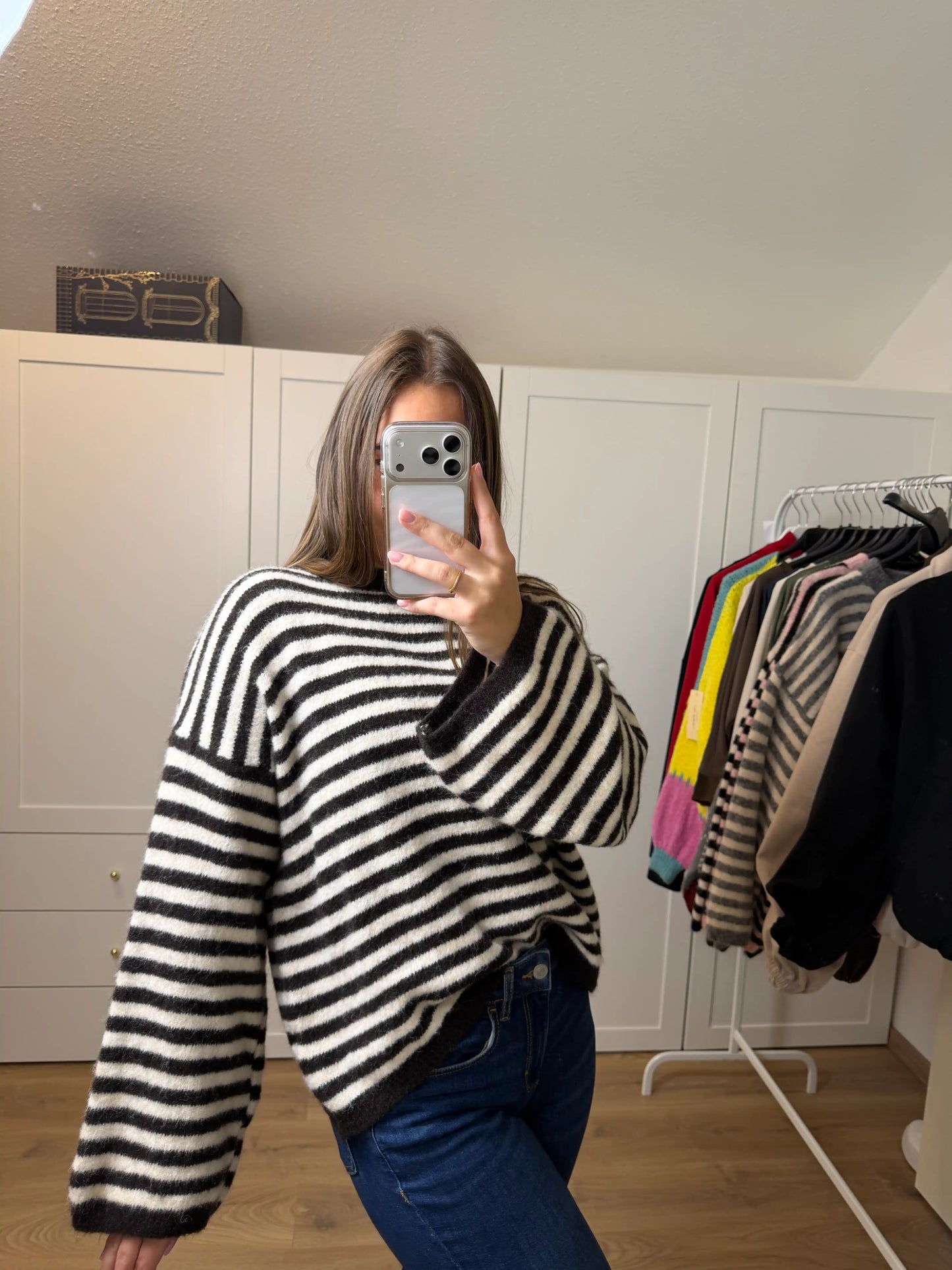 Pullover "Cozy Stripe" Schokobraun