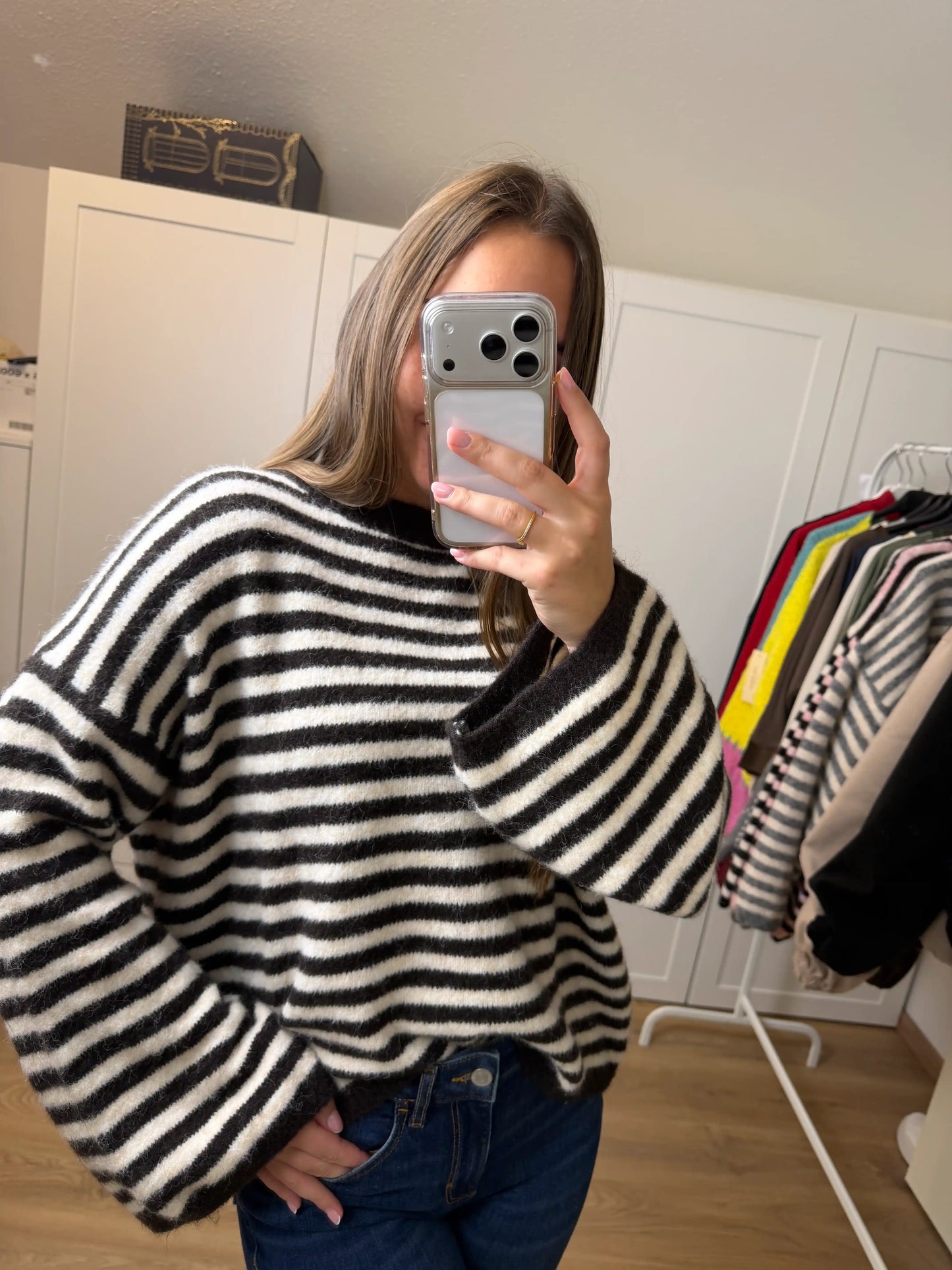 Pullover "Cozy Stripe" Schokobraun