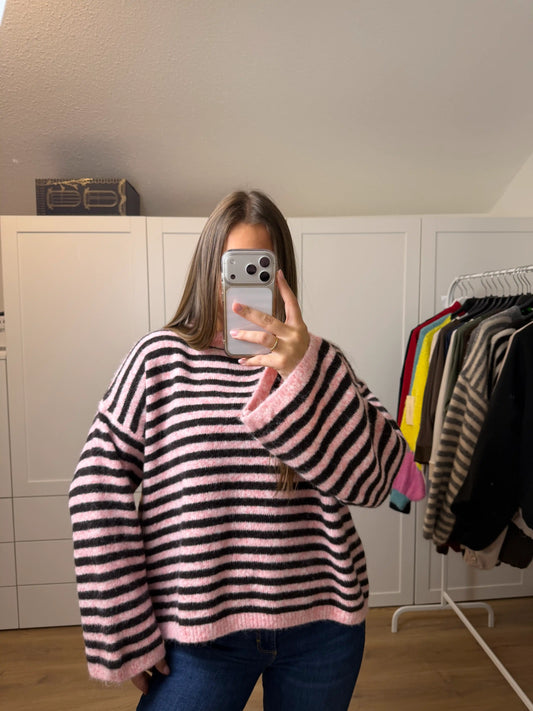 Pullover "Cozy Stripe" Rosa