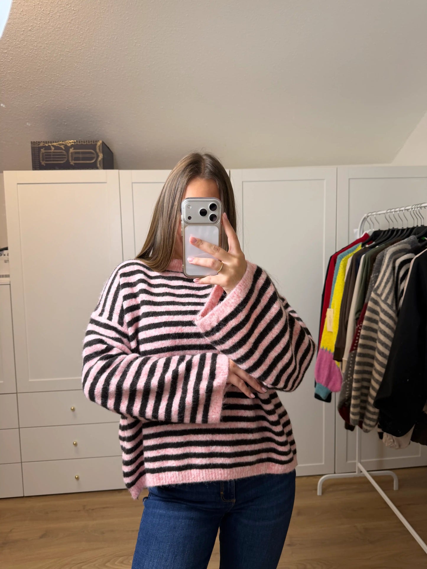 Pullover "Cozy Stripe" Rosa