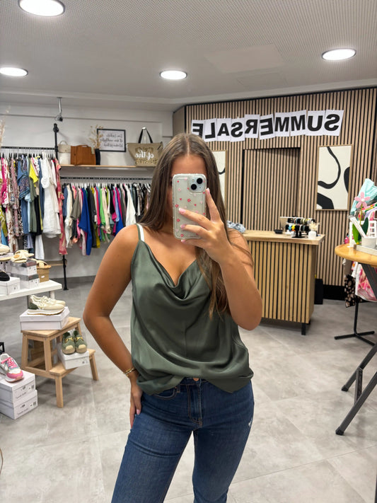 Top "Valentina" Olivegrün