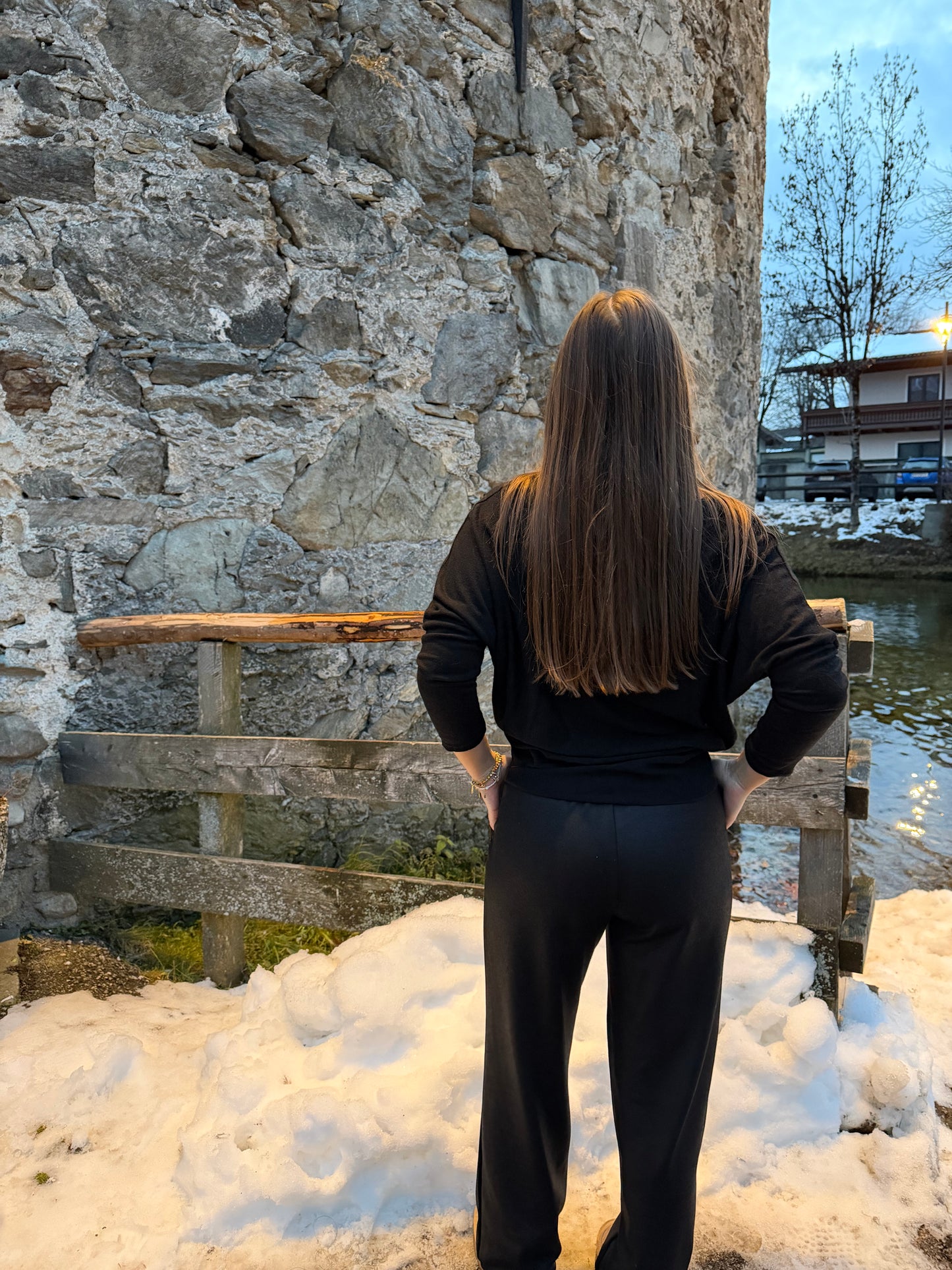 Pullover "Christmas-Snoopie" Schwarz