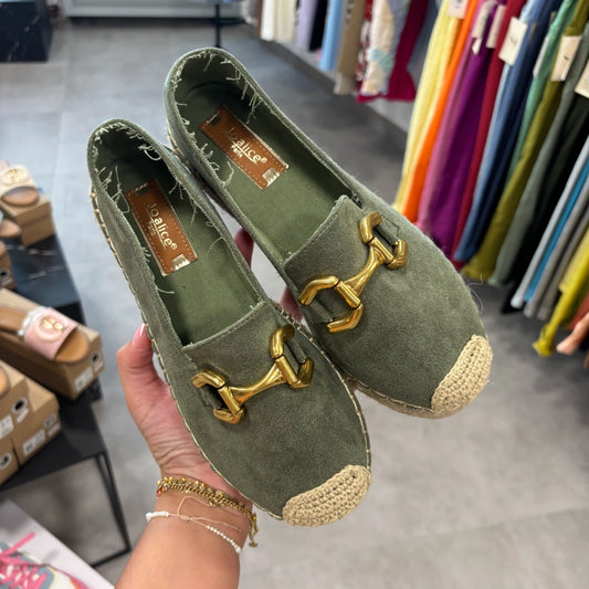 Espadrilles Olivegrün