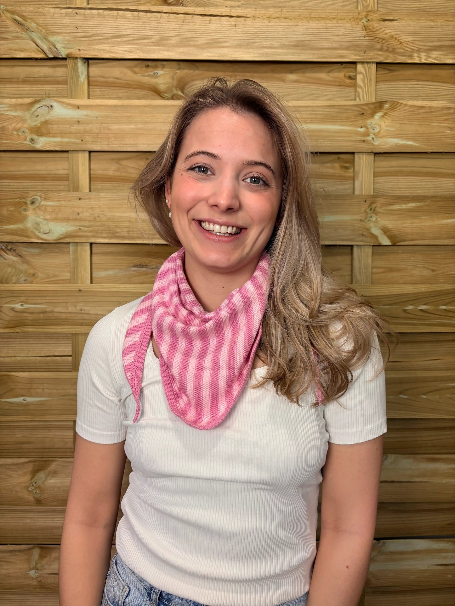 Dreieckstuch "Stripe" Rosa