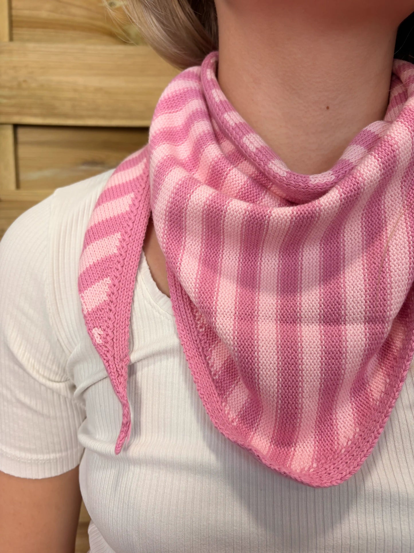 Dreieckstuch "Stripe" Rosa