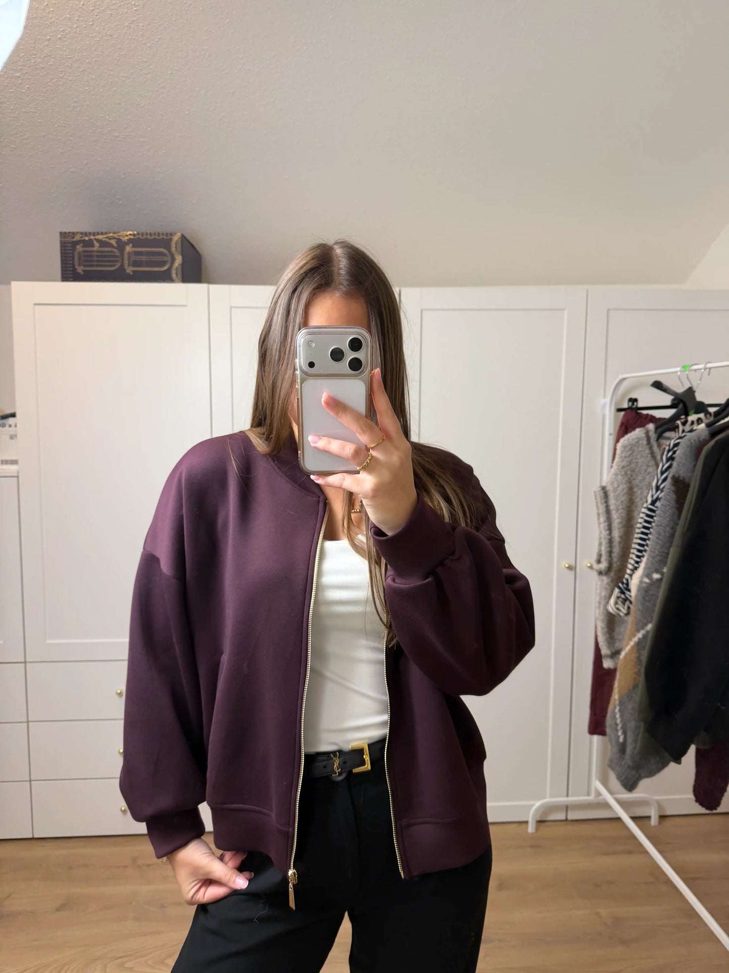 Zippjacke "Urban" Weinrot