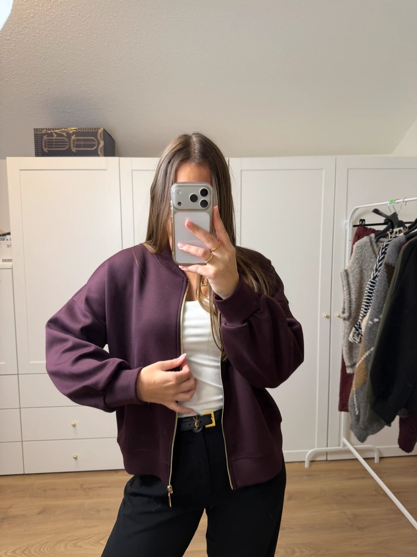 Zippjacke "Urban" Weinrot