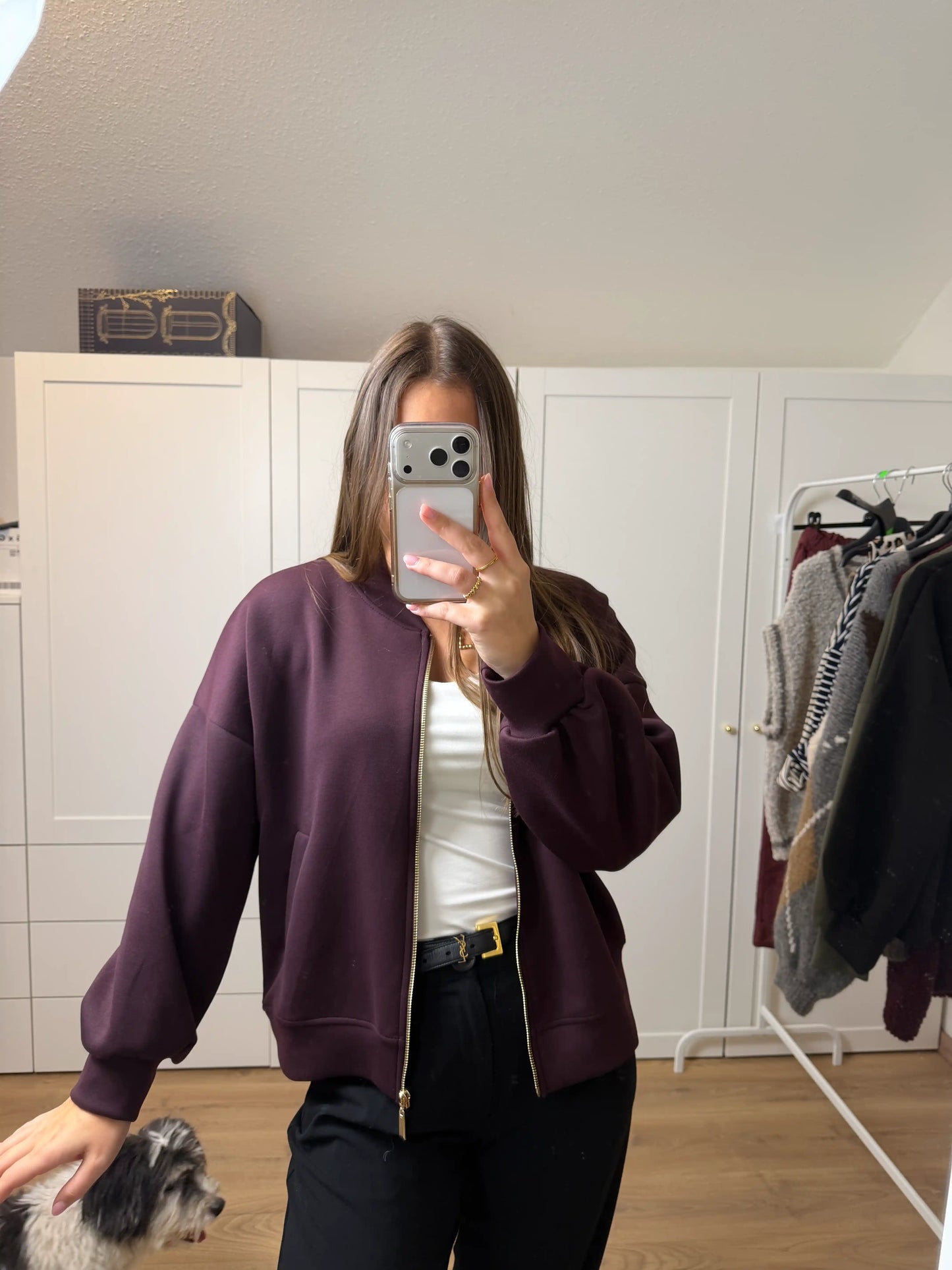 Zippjacke "Urban" Weinrot