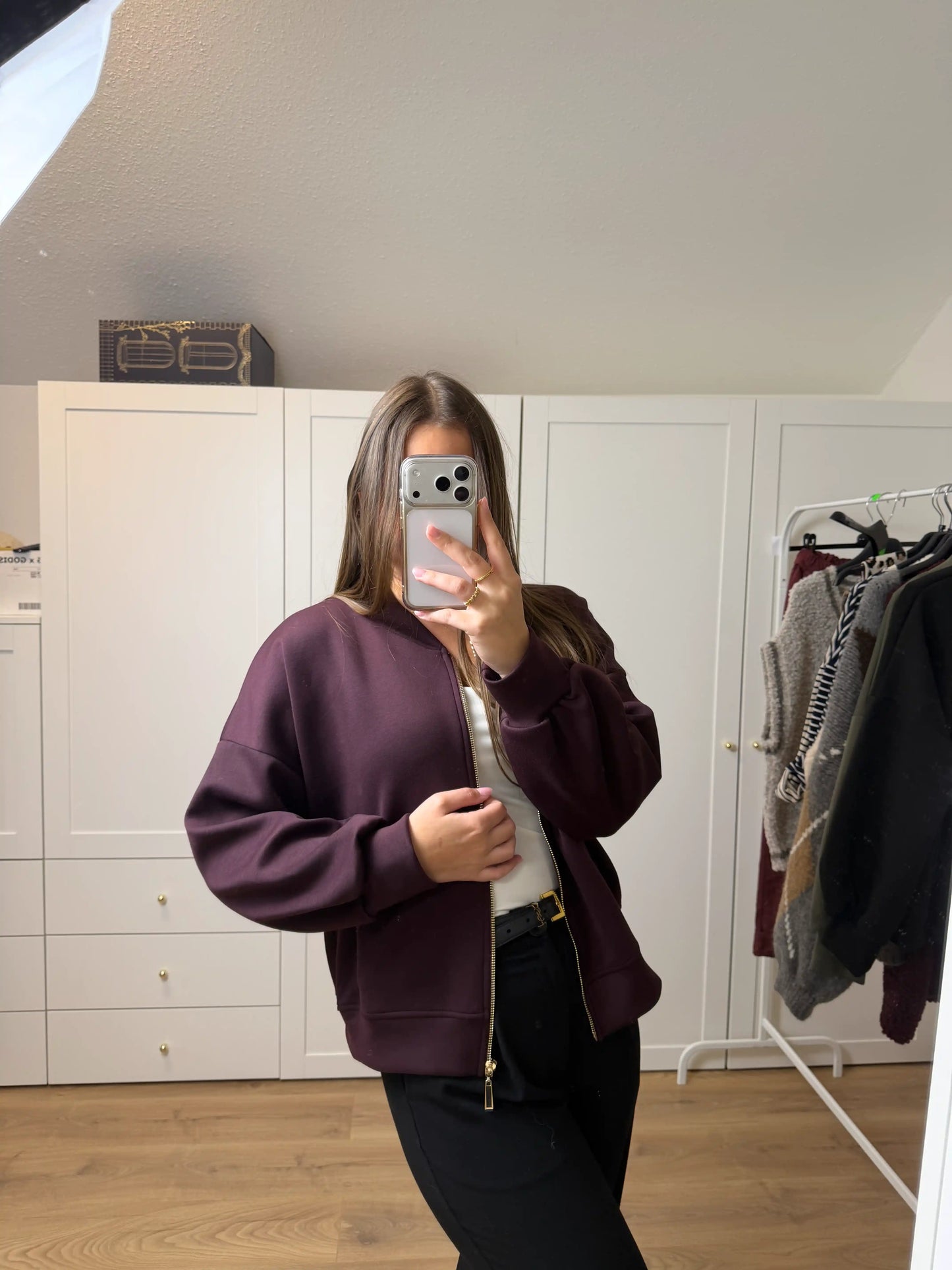 Zippjacke "Urban" Weinrot