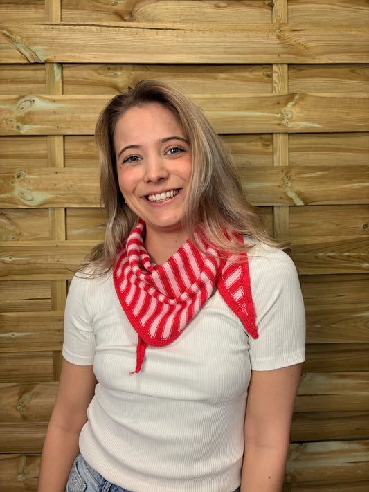 Dreieckstuch "Stripe" Rot