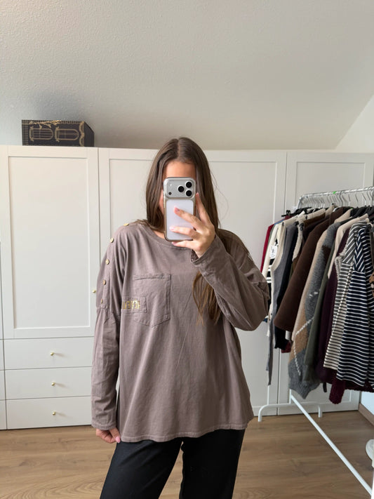 Langarmshirt "Reveur" Taupe