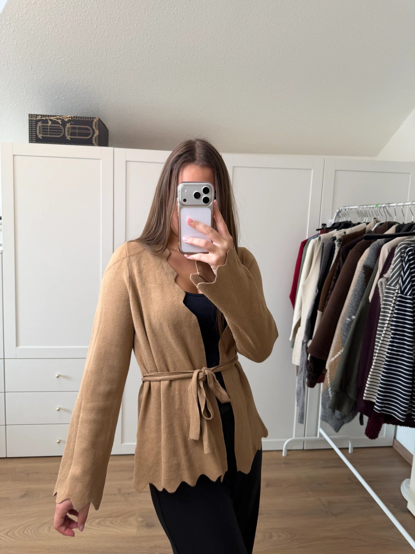 Cardigan "Wave" Camel