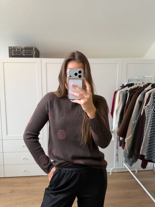 Pullover "Punkti" Schokobraun