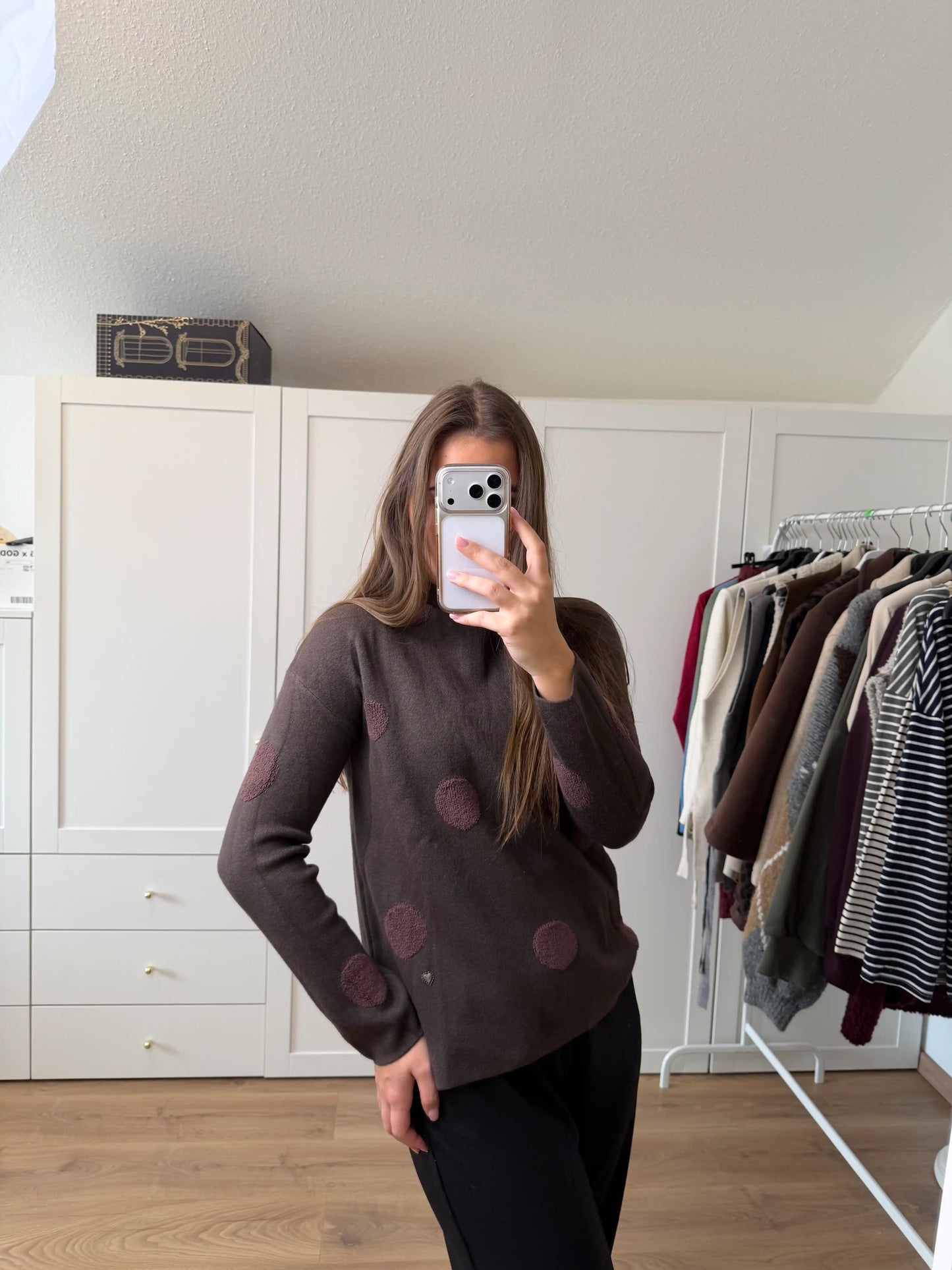 Pullover "Punkti" Schokobraun