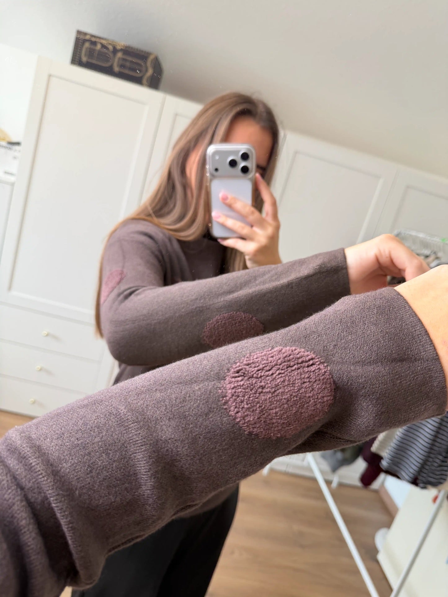 Pullover "Punkti" Schokobraun