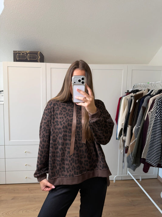 Kapuzenpullover "Leo" Schokobraun