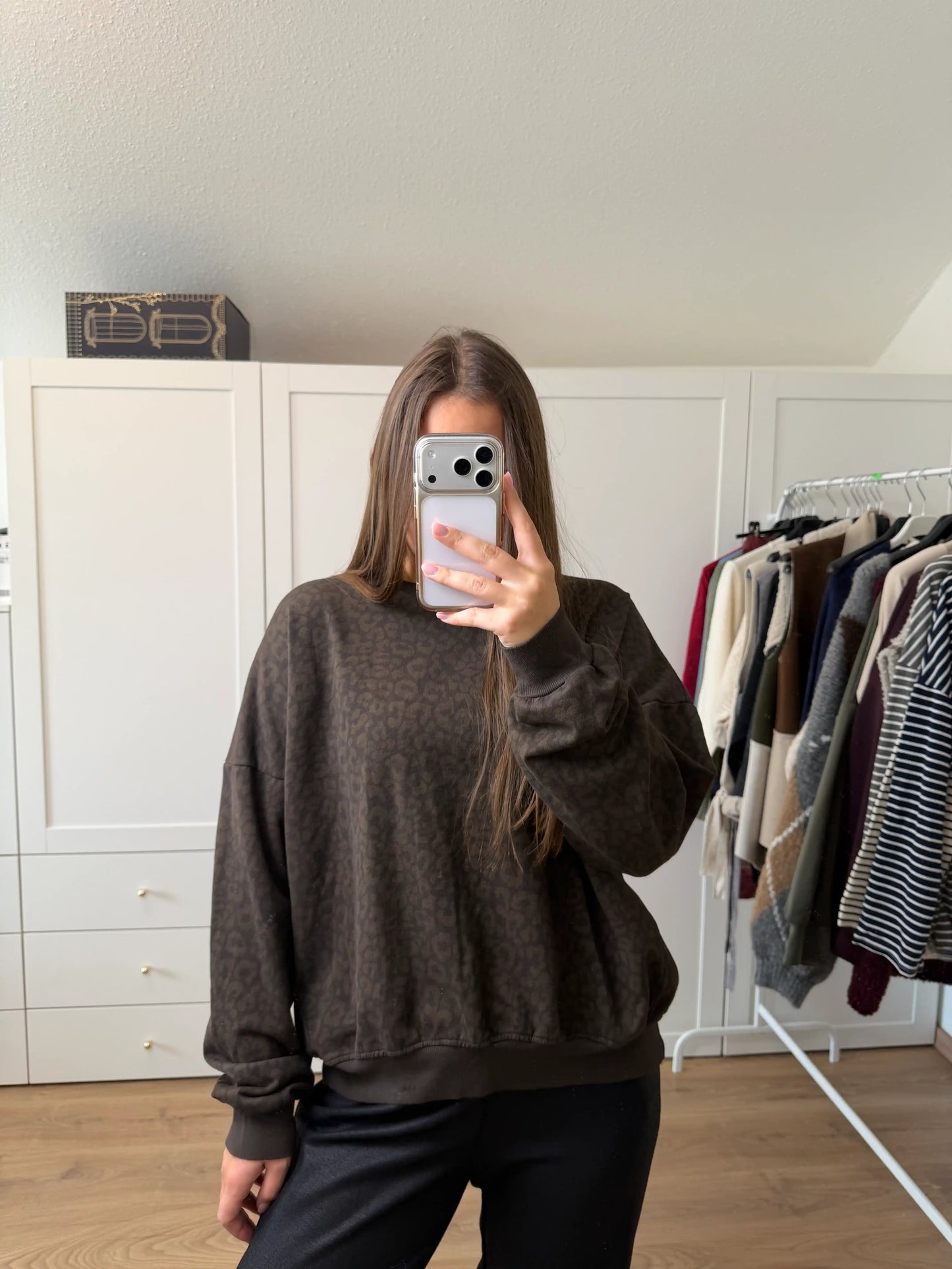 Pullover "Cozystripe" Schokobraun