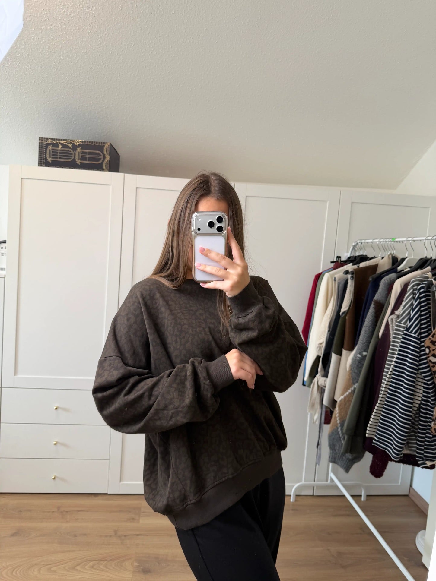 Pullover "Cozystripe" Schokobraun