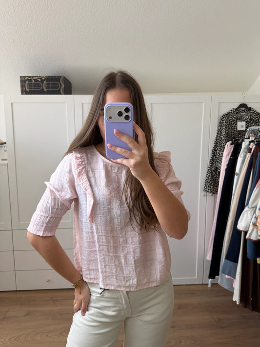 Bluse "Light Ruffle" Rosa