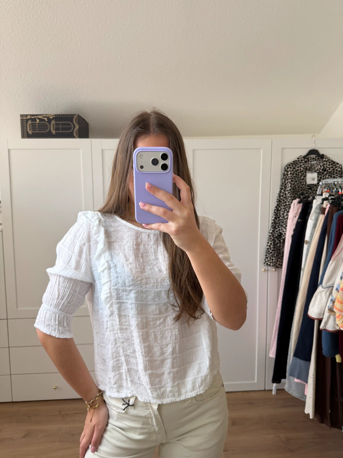 Bluse "Light Ruffle" Weiß