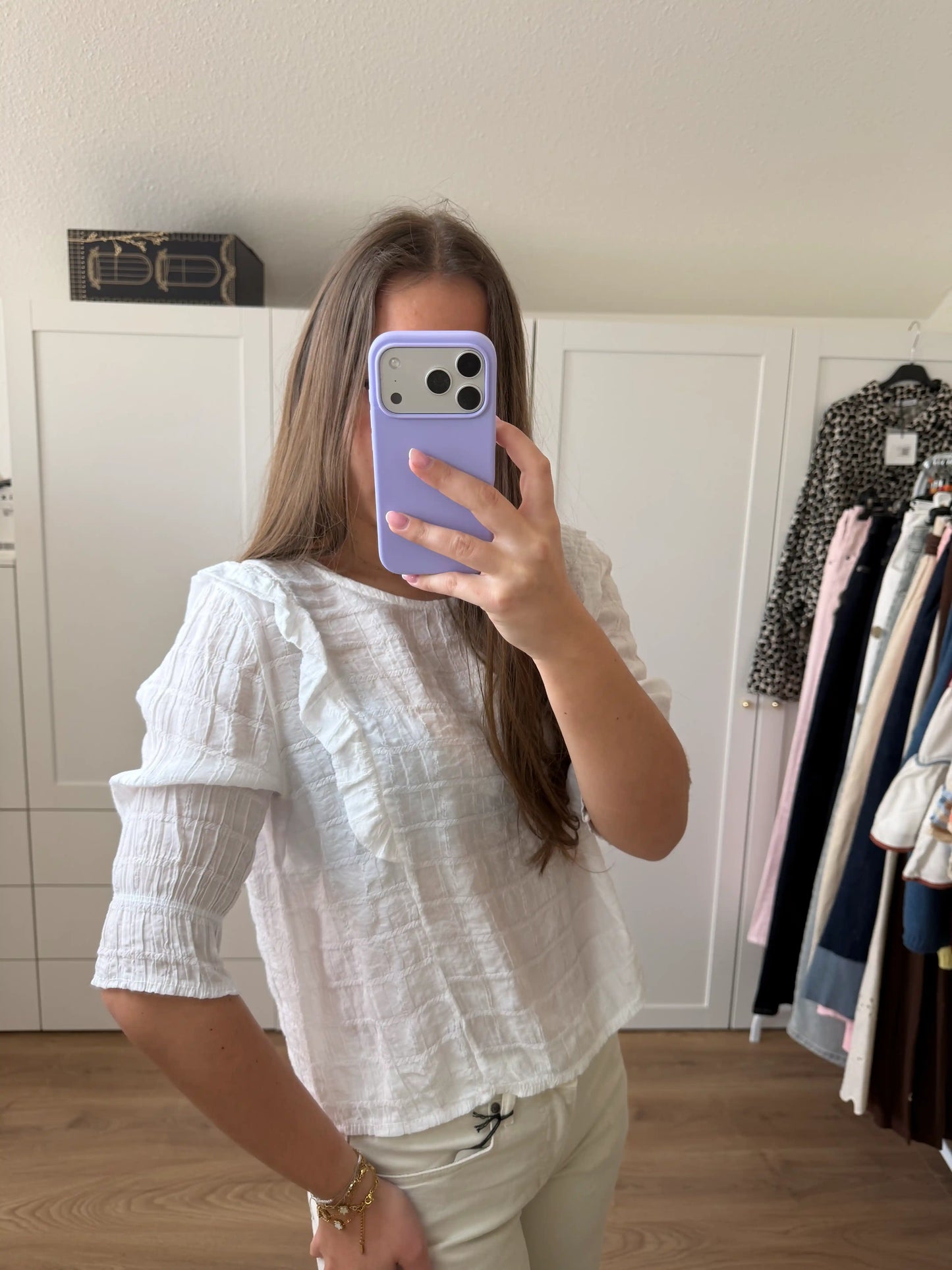 Bluse "Light Ruffle" Weiß