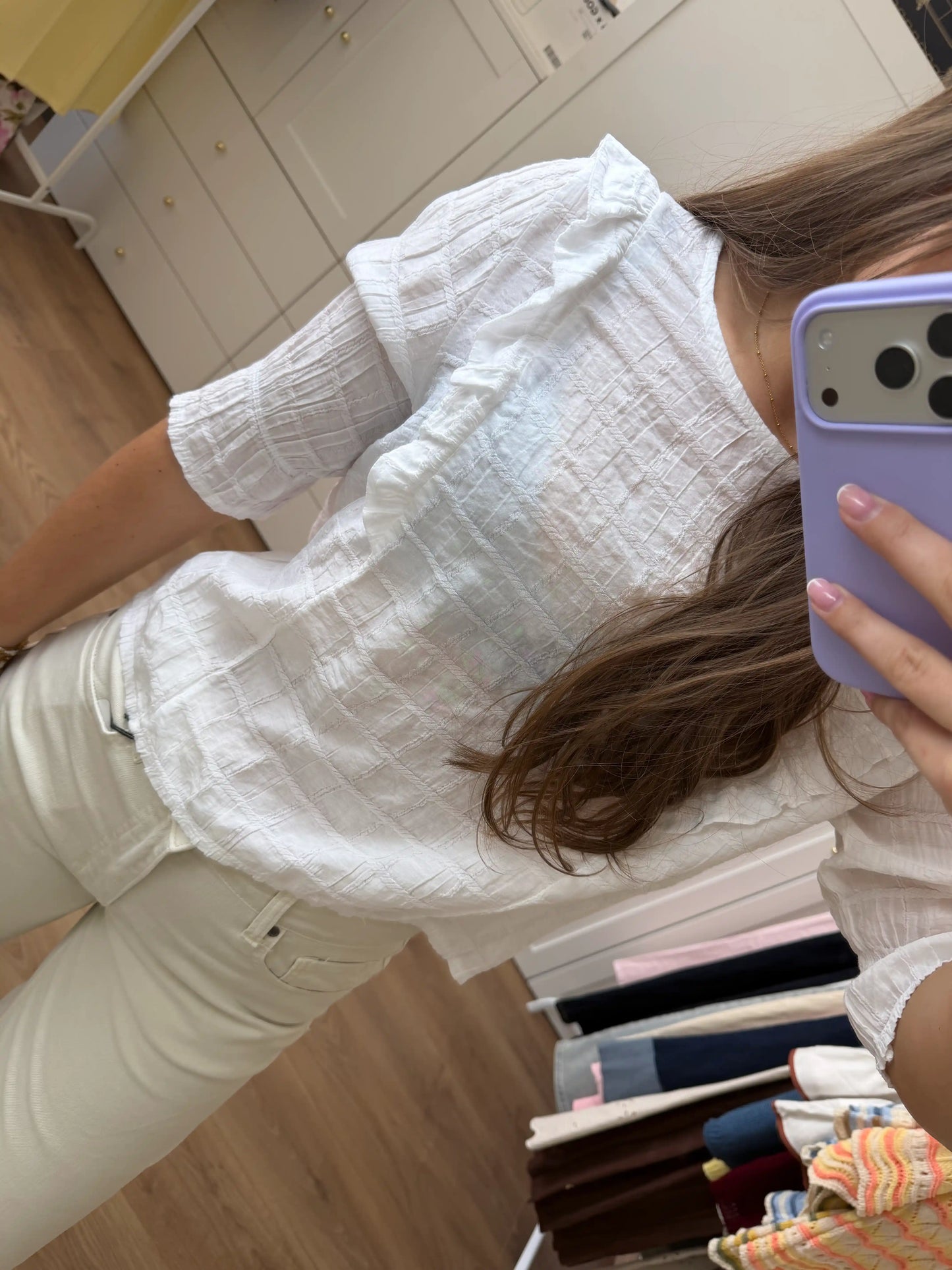 Bluse "Light Ruffle" Weiß