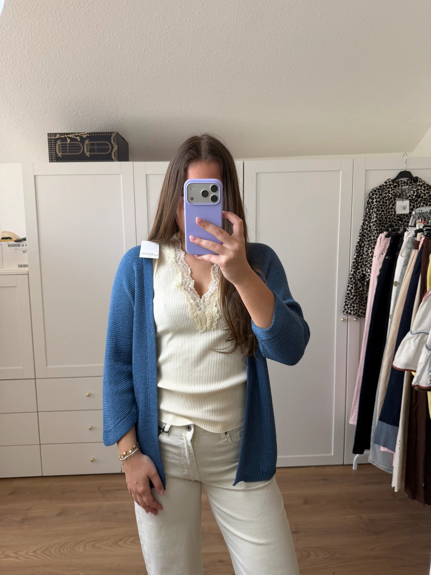 Weste "Soft Open" Mittelblau