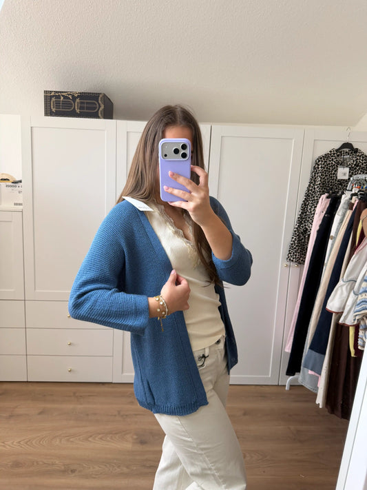 Weste "Soft Open" Mittelblau