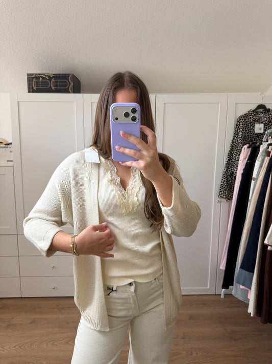 Weste "Soft Open" Beige