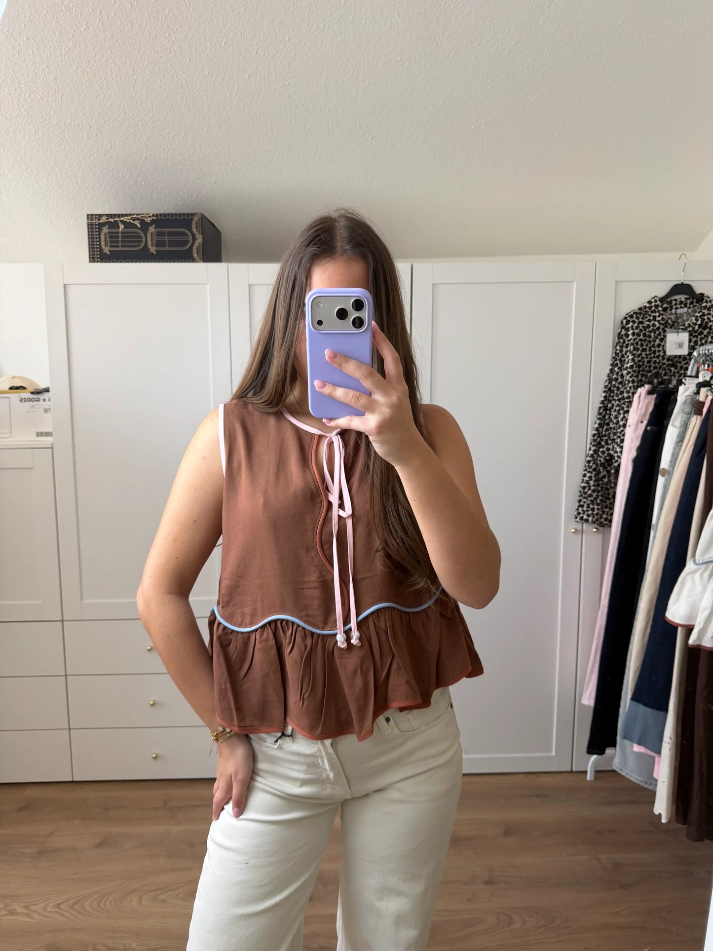 Top "Front Tie" Braun