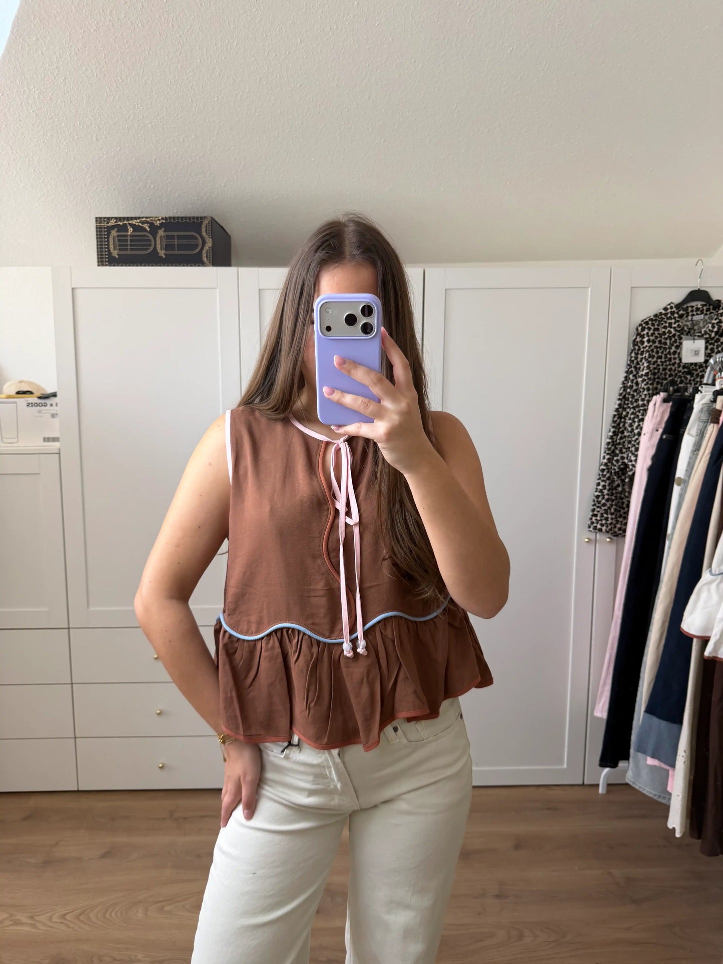 Top "Front Tie" Braun