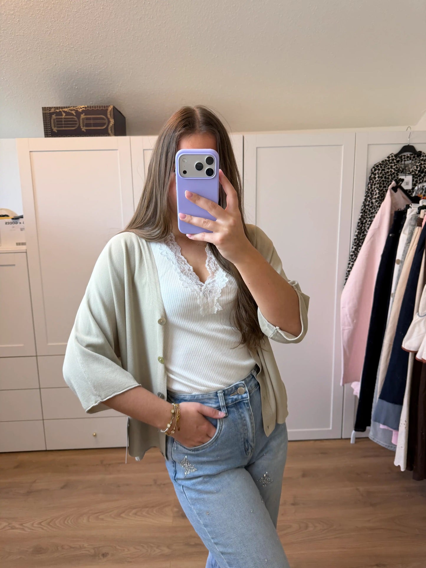 Oberteil "Soft Open" Beige