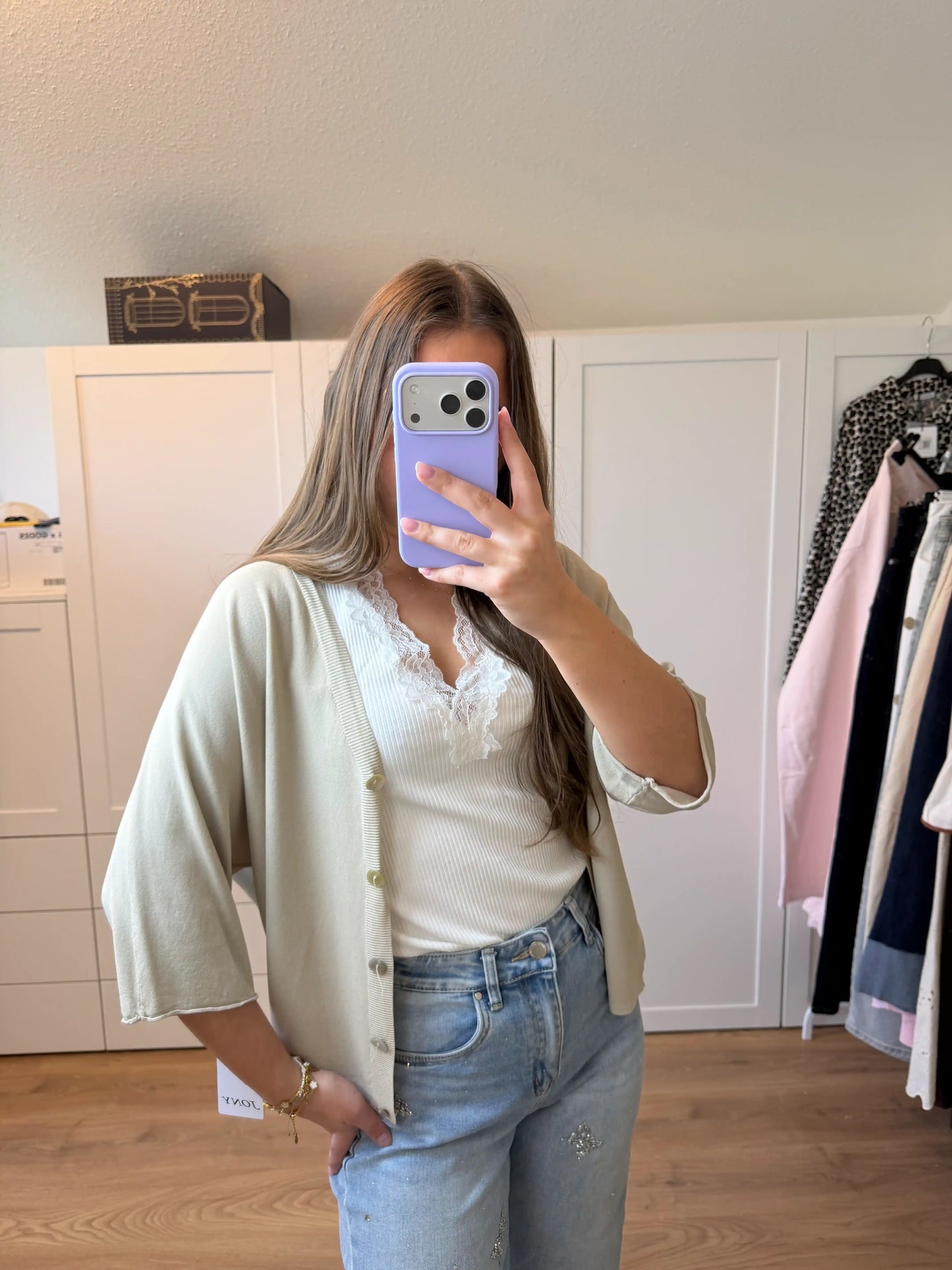 Oberteil "Soft Open" Beige