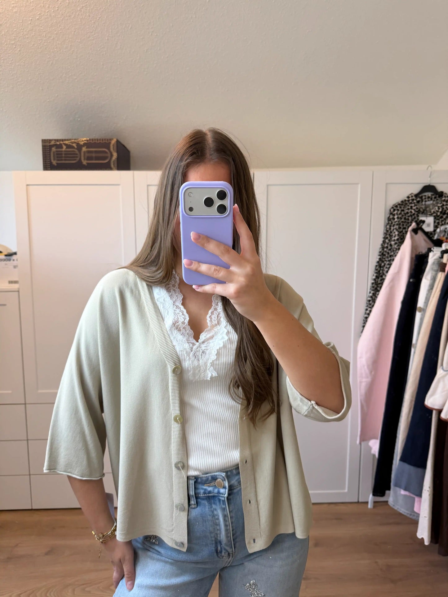Oberteil "Soft Open" Beige