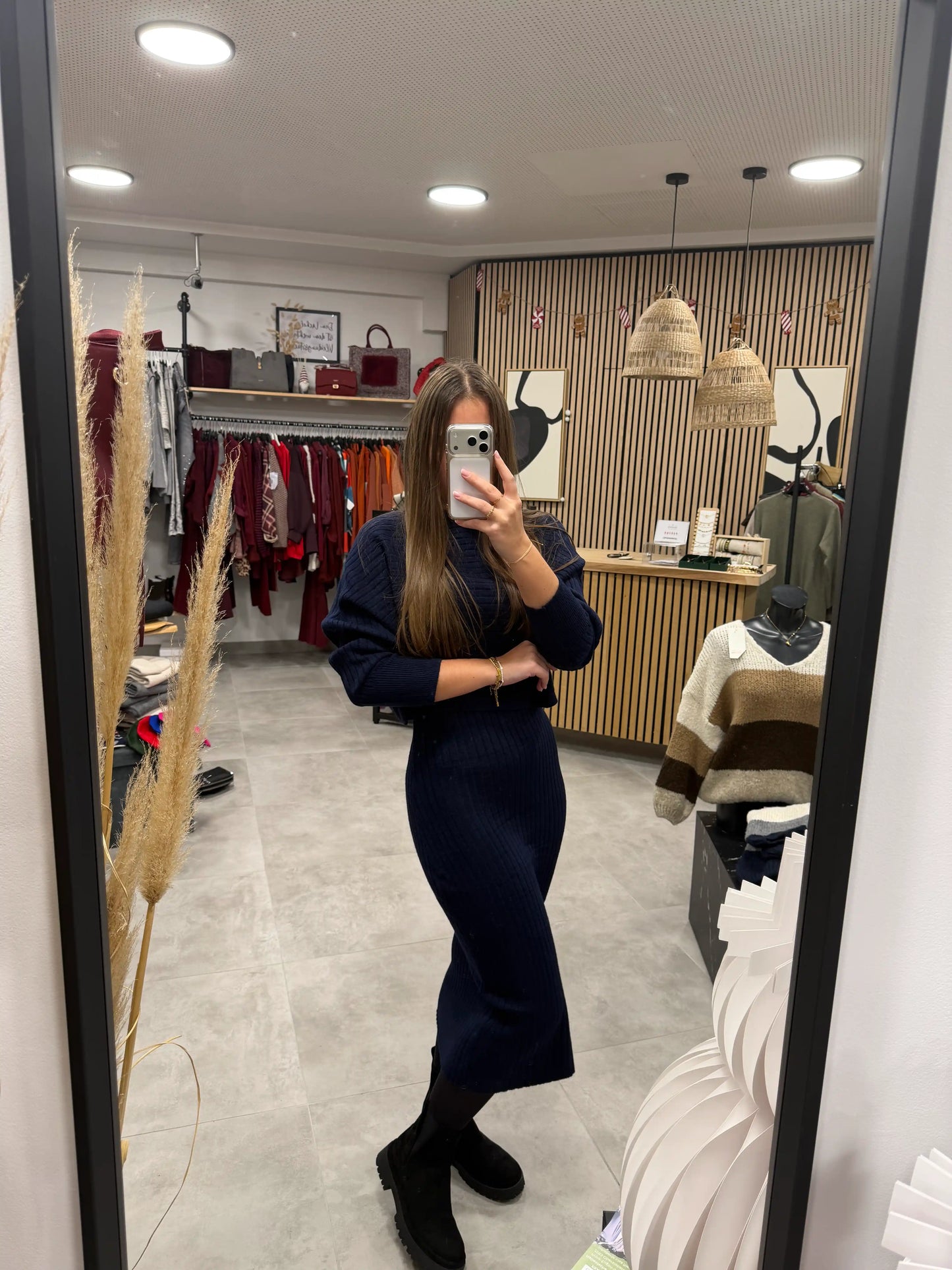 Strickkleid "2-teilig" Dunkelblau