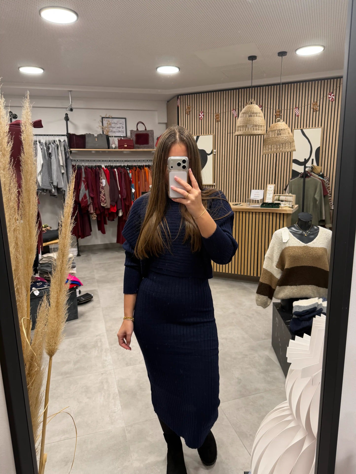 Strickkleid "2-teilig" Dunkelblau