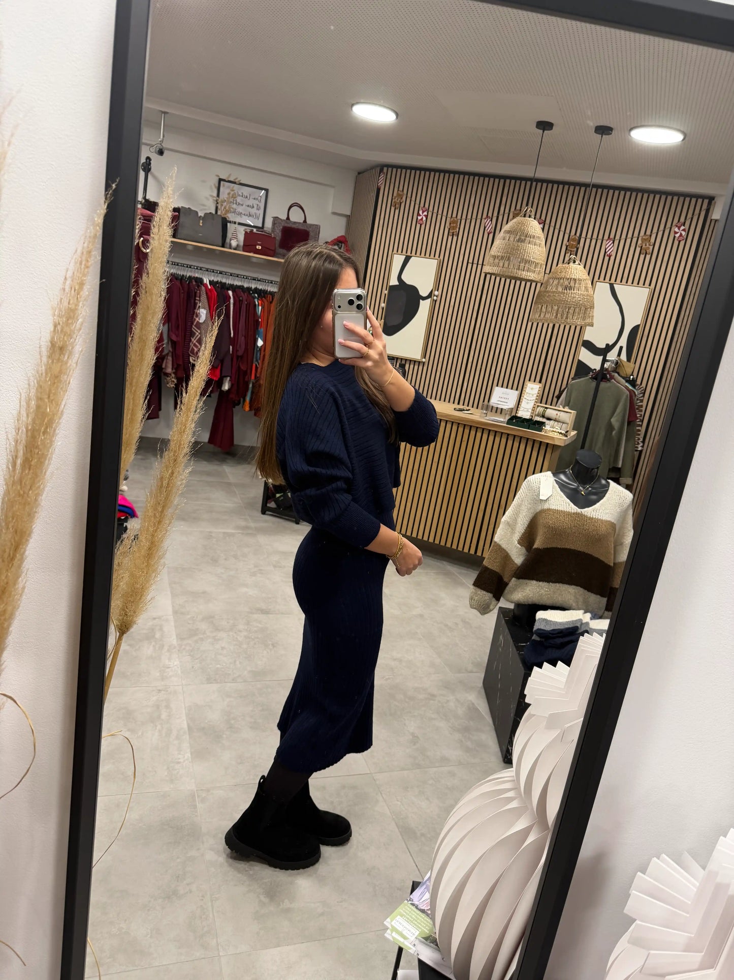 Strickkleid "2-teilig" Dunkelblau