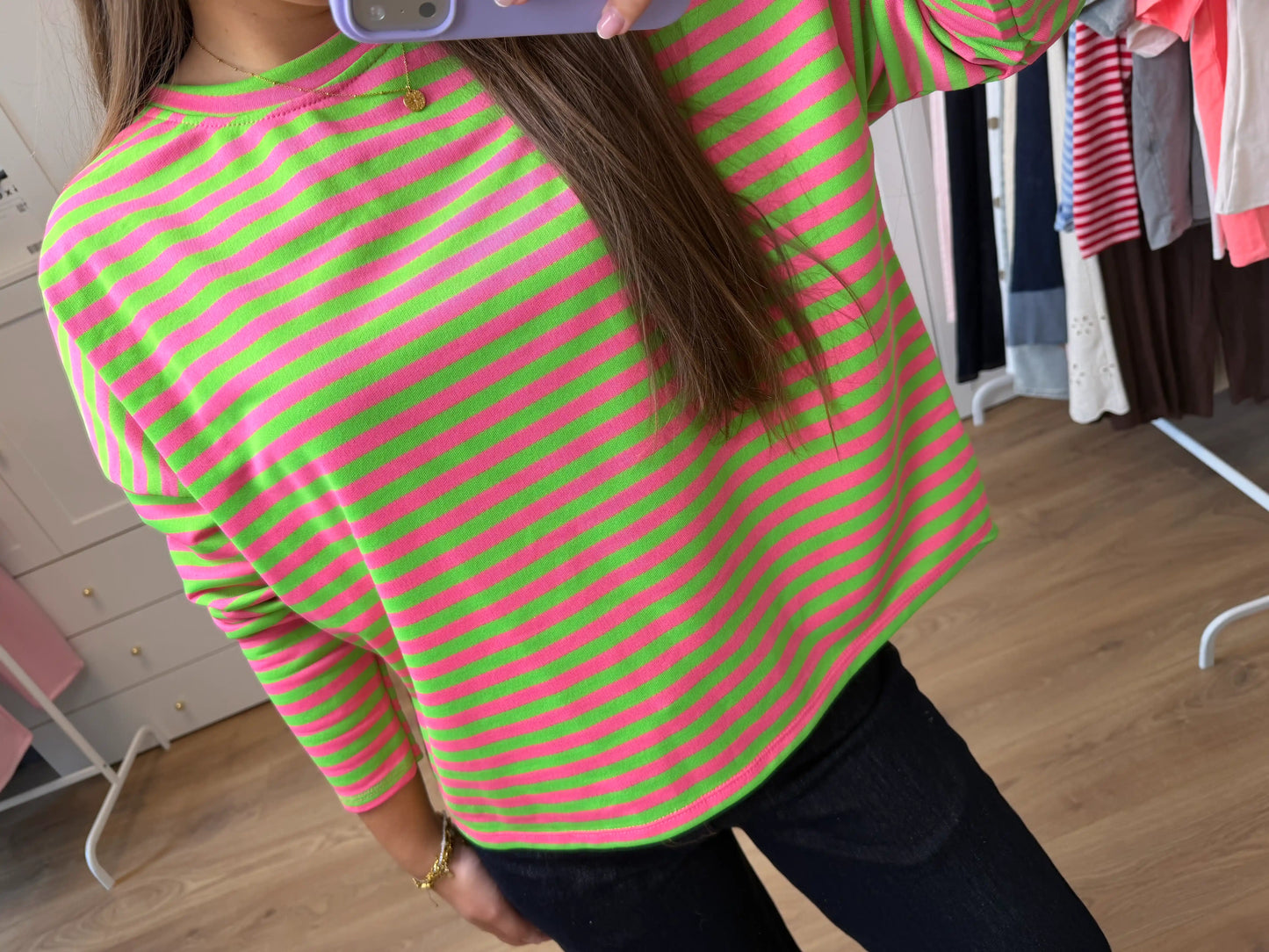 Longsleeve "Candy Stripe" Grün