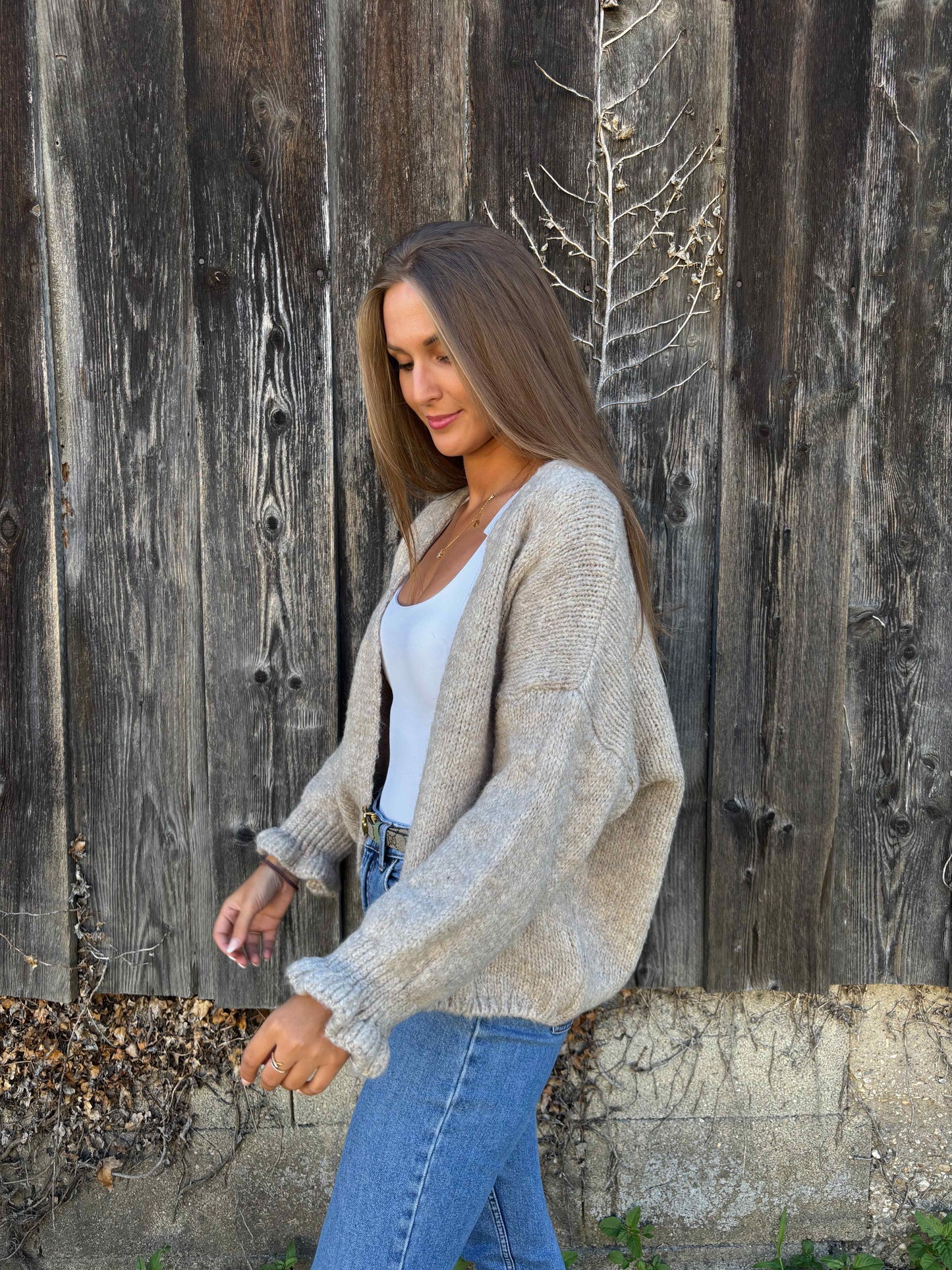 Cardigan "Malio" Taupe